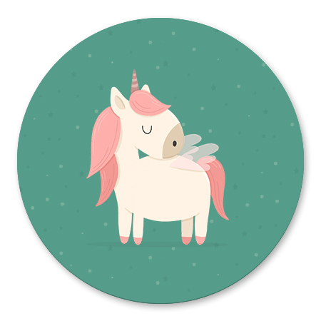 Unicorn met sterren groen